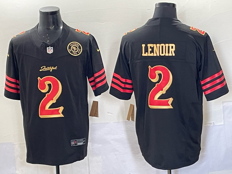 Men San Francisco 49ers #2 Lenoir black Limited Nike NFL 2025 Jersey 02
